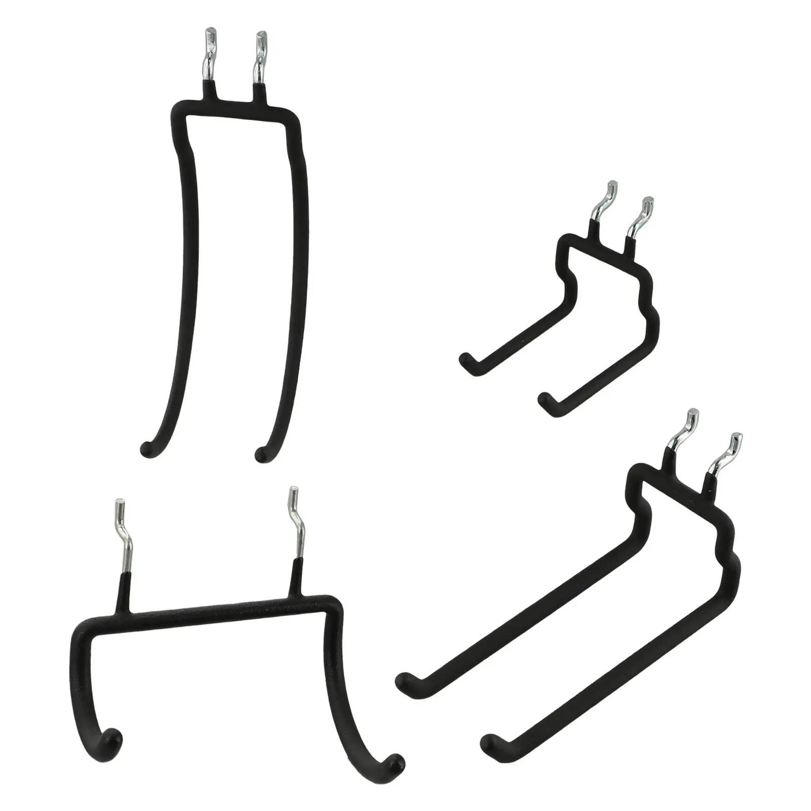 

Diverse Utility with Our 4 Piece Pegboard Hook Set Crafted from Robust Stainless Steel for Long Lasting Performance