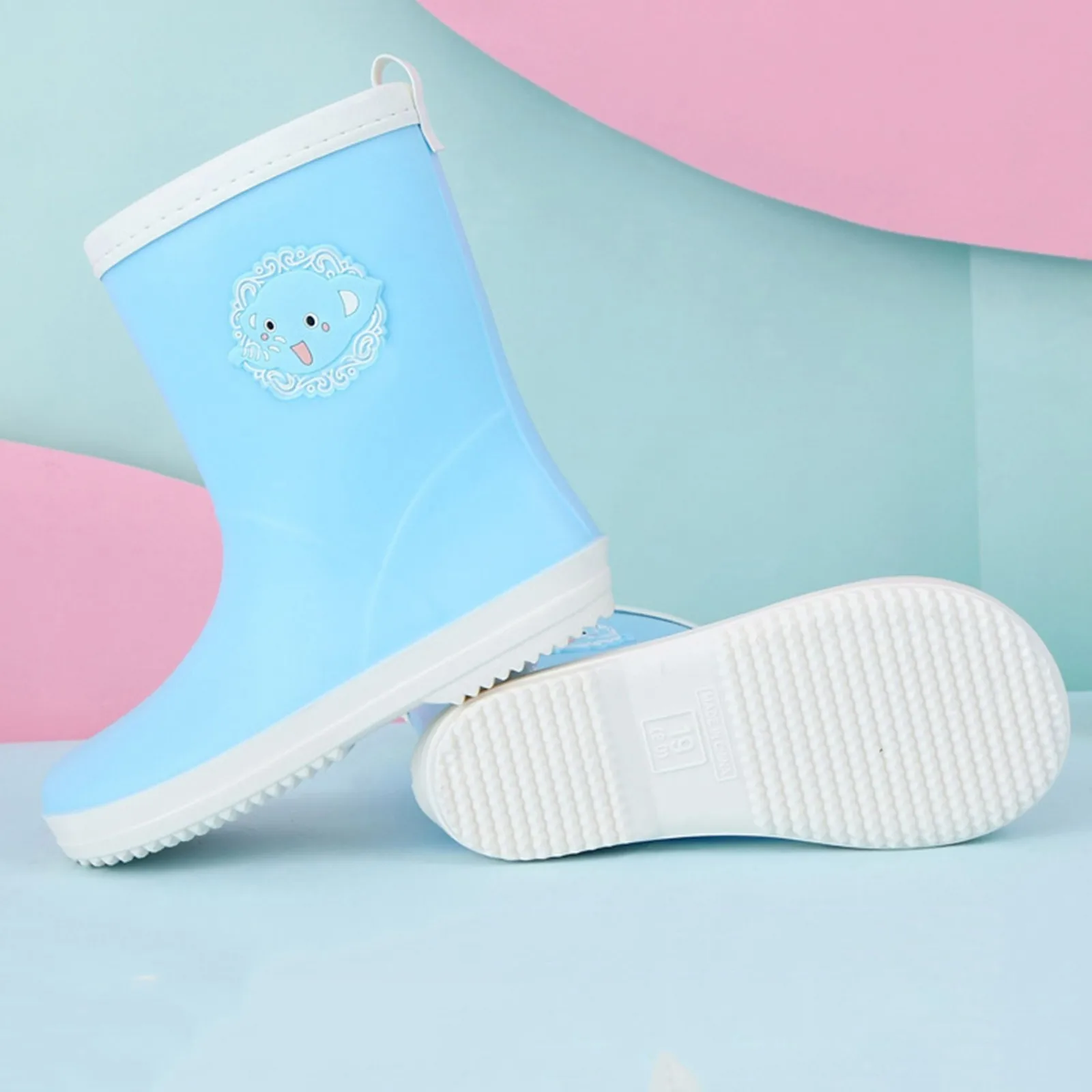 

Hot Selling Blue Elephant Cartoon Character Rain Shoes Children'S Rain Shoes Boys And Girls Water Shoes Baby Rain Boots Water