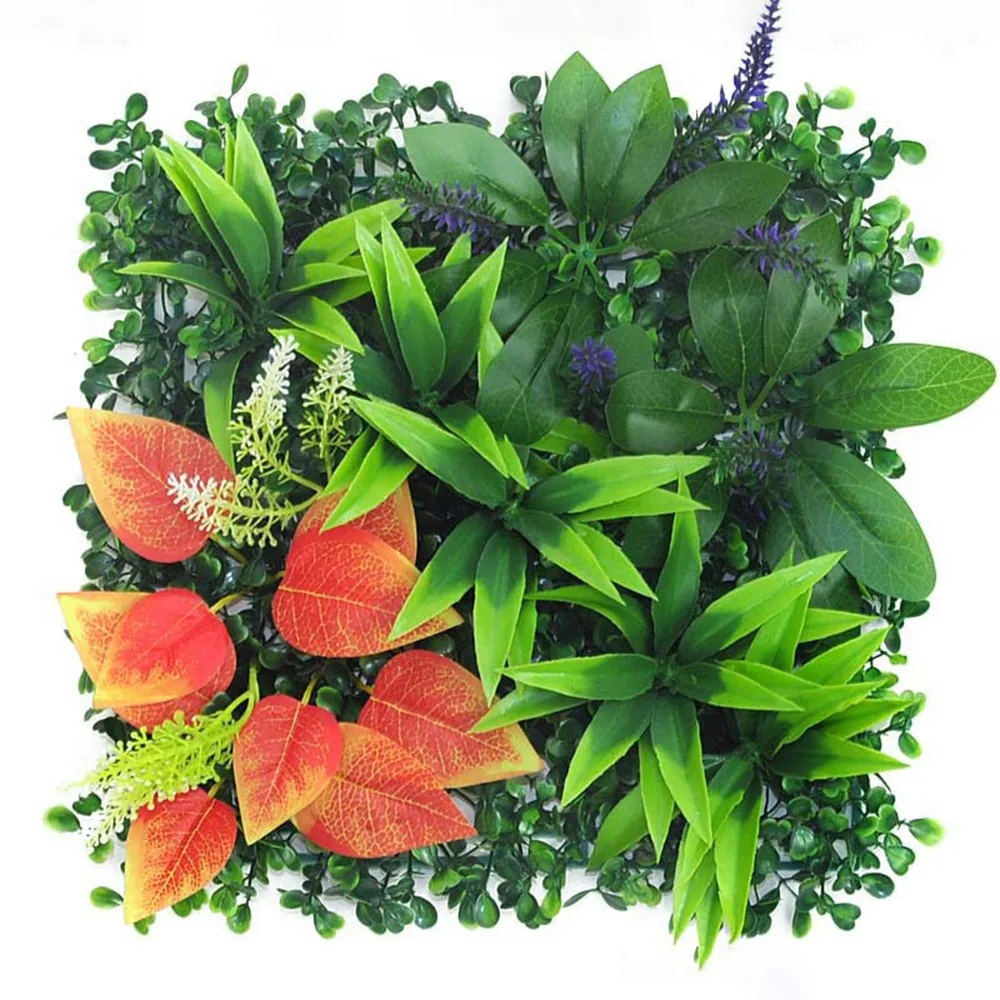 

DIY Artificial Plant Wall Panel Durable 25*25cm Artificial Eucalyptus Carpet Green Lifelike Fake Green Grass Mat Privacy Screen