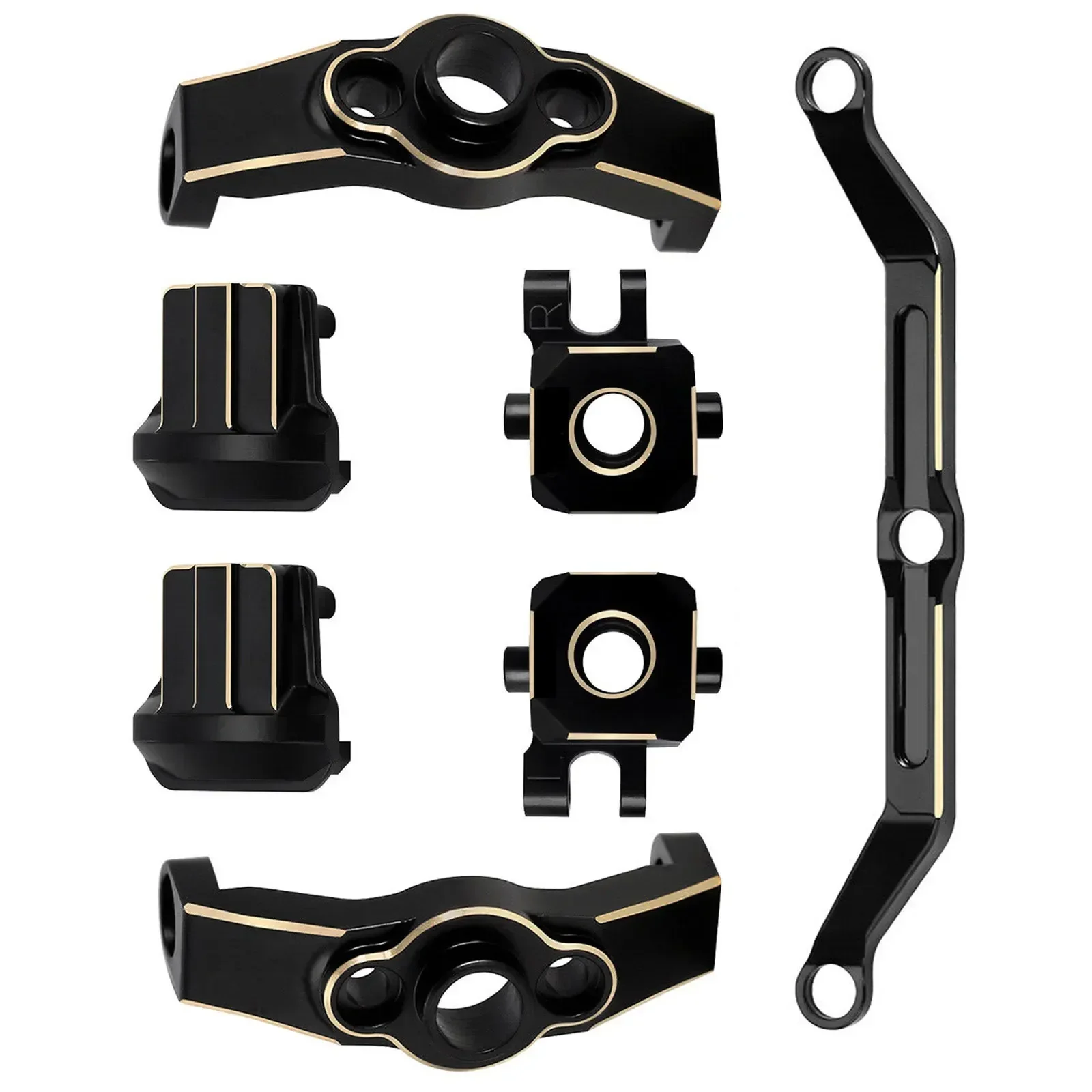 Brass Steering Link Axle Covers Knuckles Block Set for 1/18 RC Car  Metal rc crawler upgrade parts