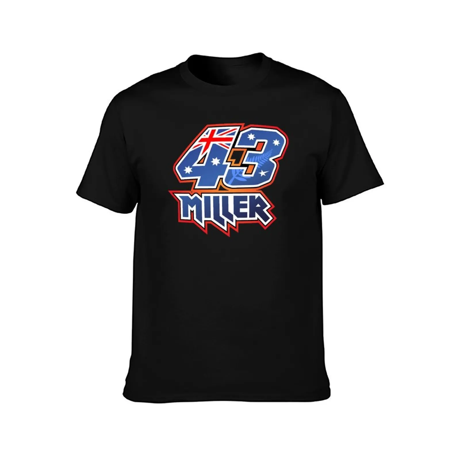 Jack Miller Number 43 T-Shirt Gym Wear Breathable Short Sleeve Tee T-Shirt