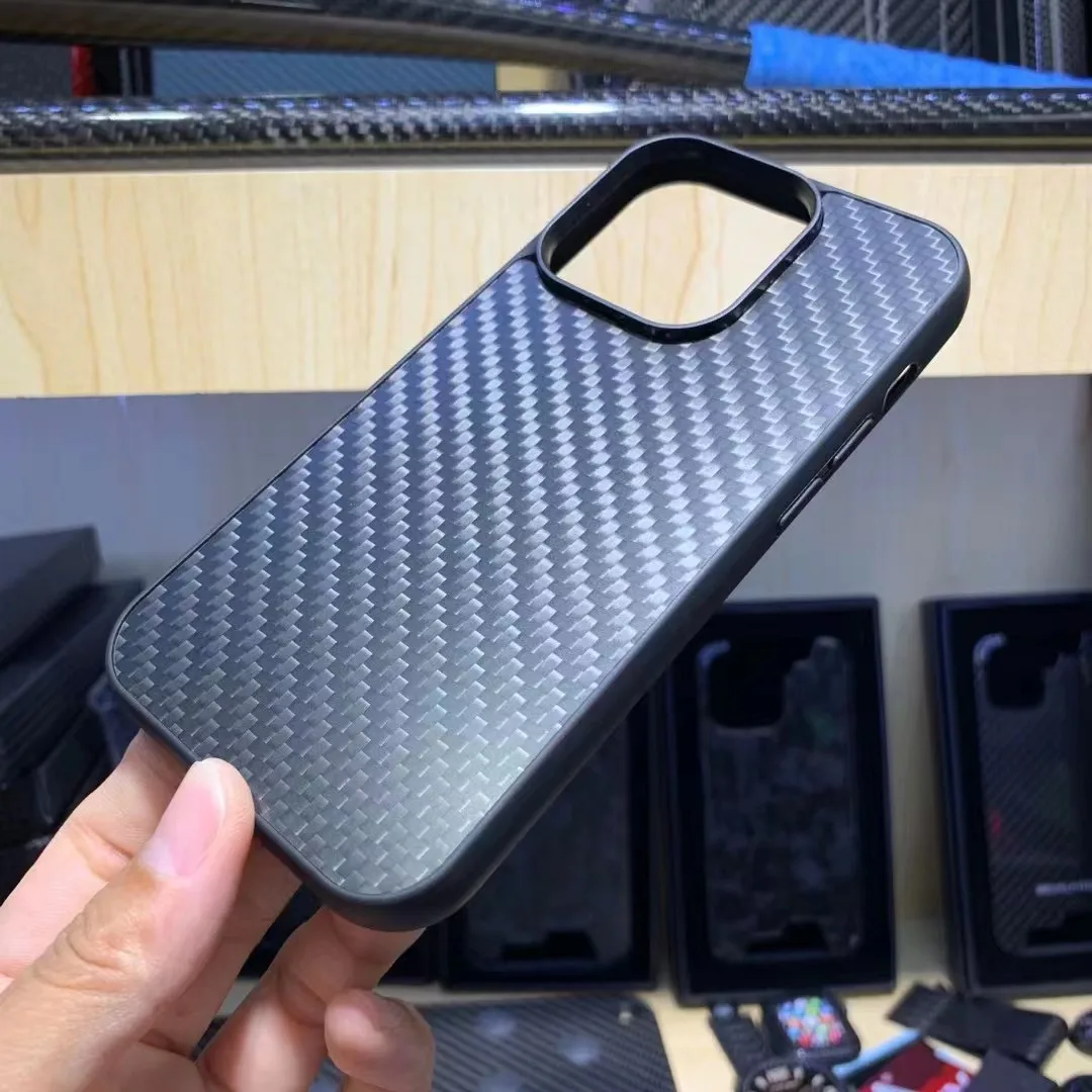 Real Carbon Fiber Case for Newest iPhone 14 Pro Max 14Plus Pro TPU + Carbon Fiber Aramid Full Coverage with Gift Packing Box