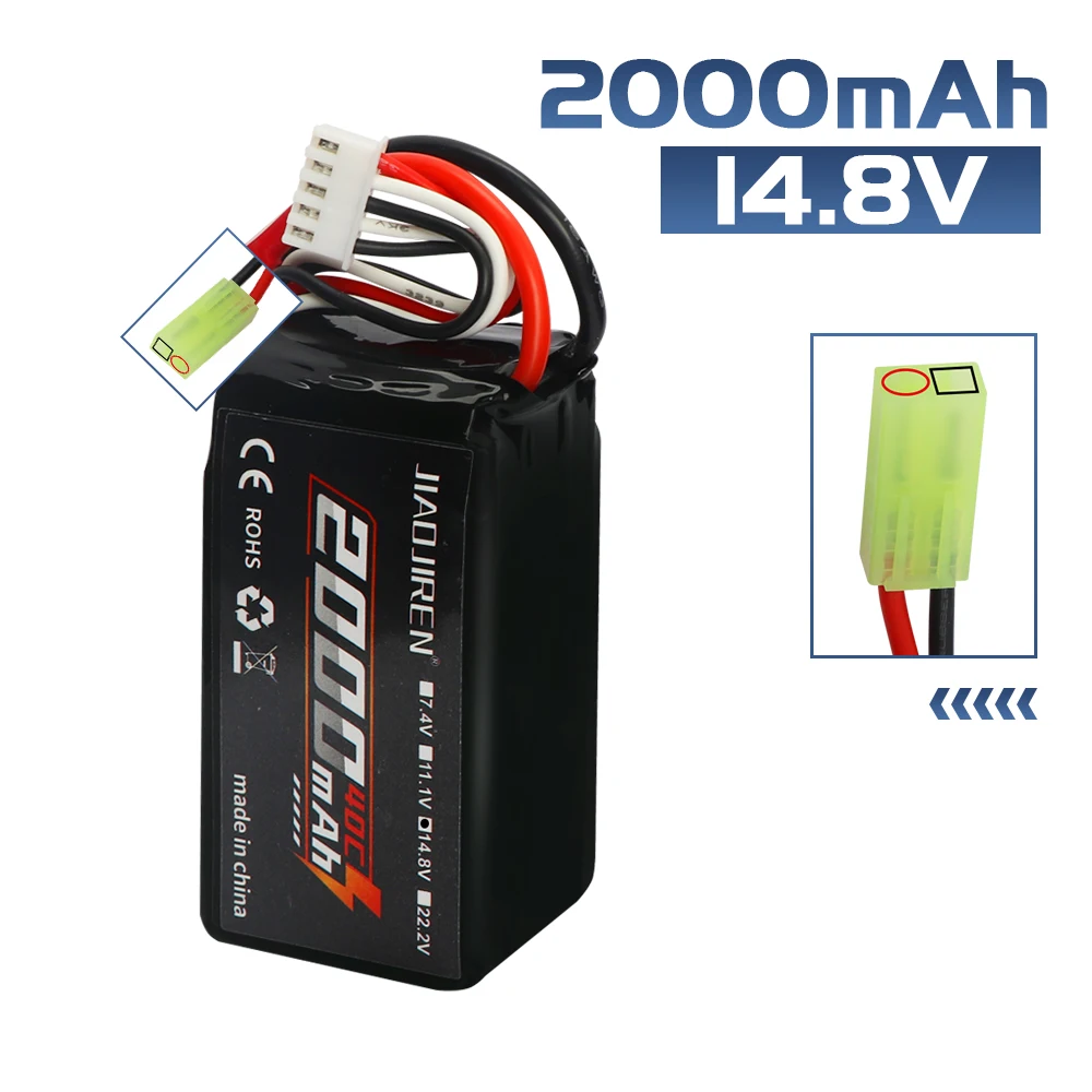 903462 14.8V 2000mAh Lipo Battery For 144001 12428 12423 FT009 RC Boat car speedboat Spare Parts  Battery upgrade 2000mah