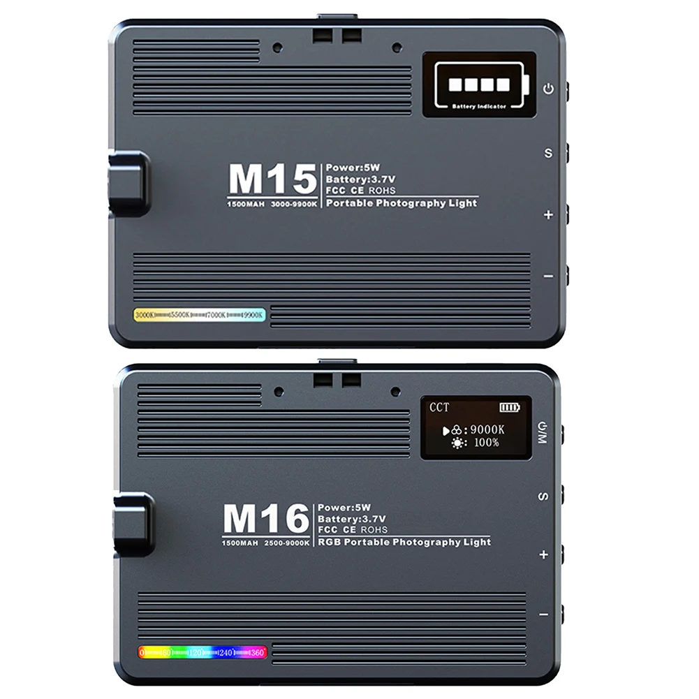 

Светодиодный видеосвет 3000-9900K, 1500 мАч, RGB, с зарядкой Type-C, регулируемой яркостью, для фото- и видеосъемки, для камер и видеоблогинга