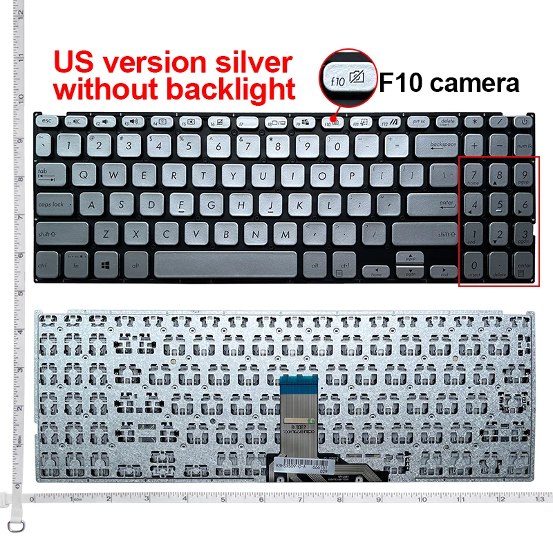US แป้นพิมพ์ใหม่สําหรับ ASUS VivoBook15 15X509 M509 Y5200F V5200E X515E X515M X515J FL8850U M515 FL8700FJ FL8700DA แล็ปท็อปภาษาอังกฤษ