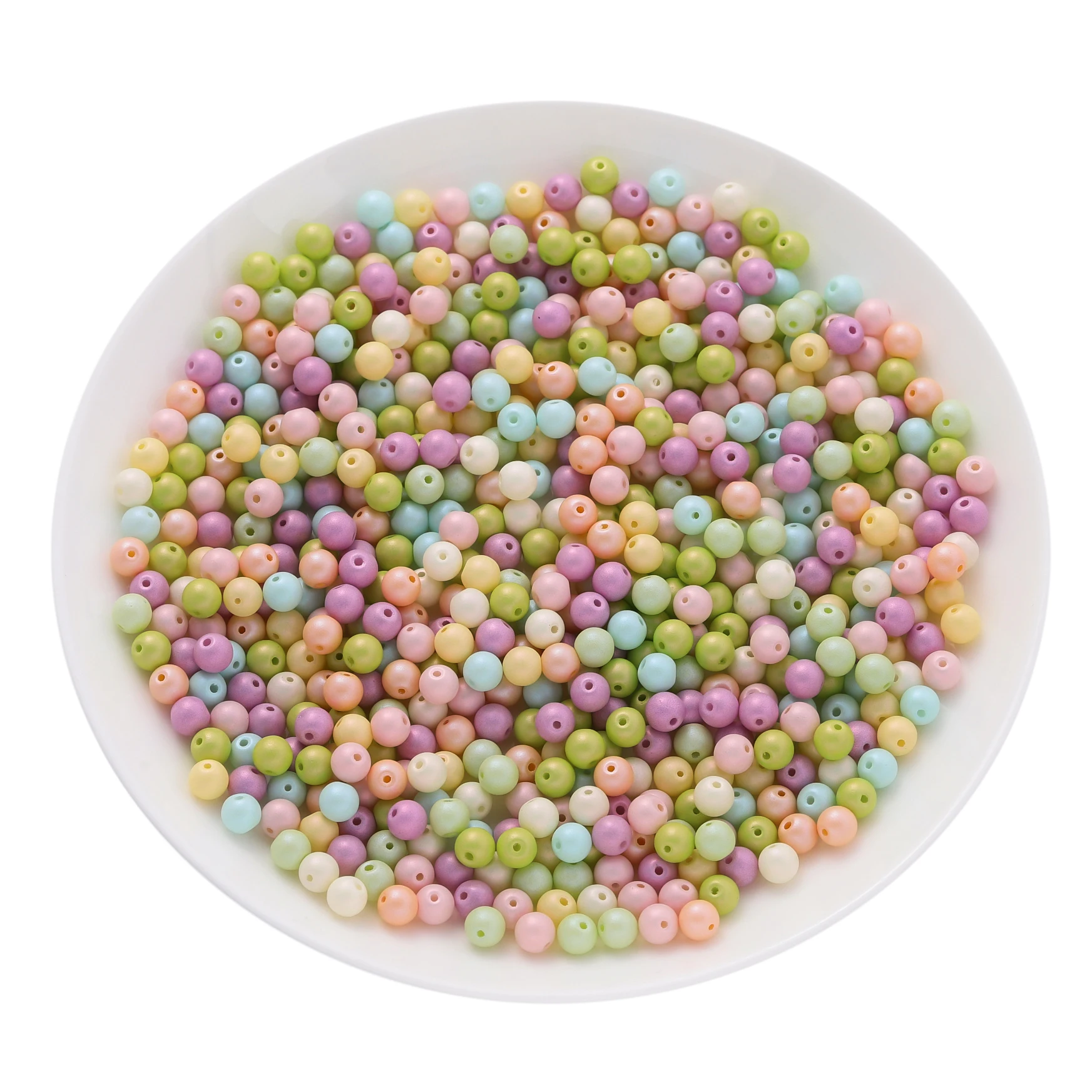 50 pz Perle di Vetro Colorate 5mm Sfera Rotonda Branelli Allentati Del Distanziatore Per Il Ricamo Gioielli FAI DA TE Che Fanno Braccialetti Collane Per Artigianato
