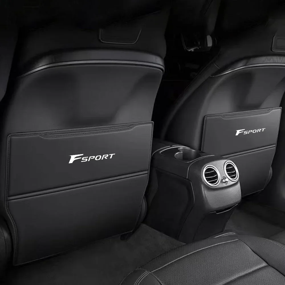 2PCS Leather Car Seat Back Anti Kick Protect Pad For Lexus GS F Sport 350 Ct200h Uvx 250h Nx 300h Rx Auto Interior Accessories
