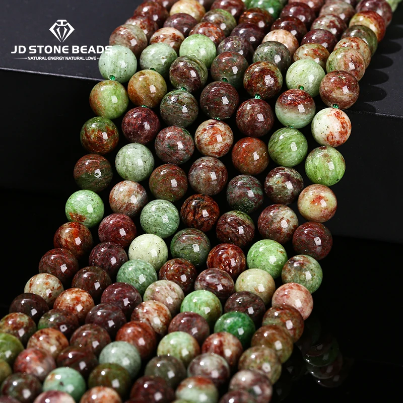 4 6 8 10mm Natural Green Colored Stone Beads Round Loose Spacer Bead For Jewelry Making Diy Necklace Bracelet Accessory Finding