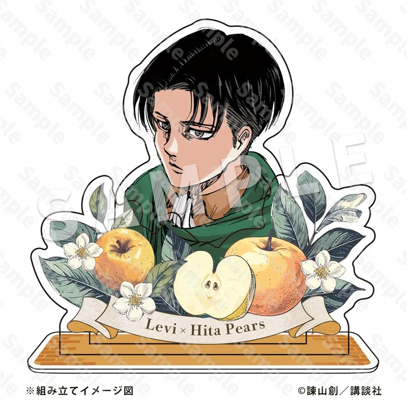 Ataque em titã acrílico suporte cartão ornamentos de mesa modelo boneca brinquedos hida fruta acrílico metade do corpo suporte cartão presente aniversário dos homens