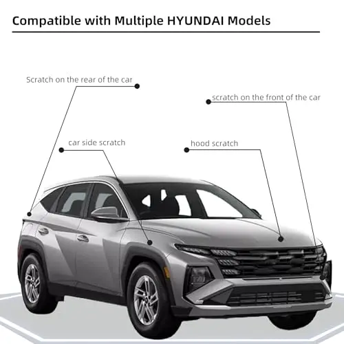 Shimmering Silver(N3S/R2T) Car Paint Touch Up Pen Compatible with Hyundai,Automotive Scratch Remover for Nicks&Chips Repair