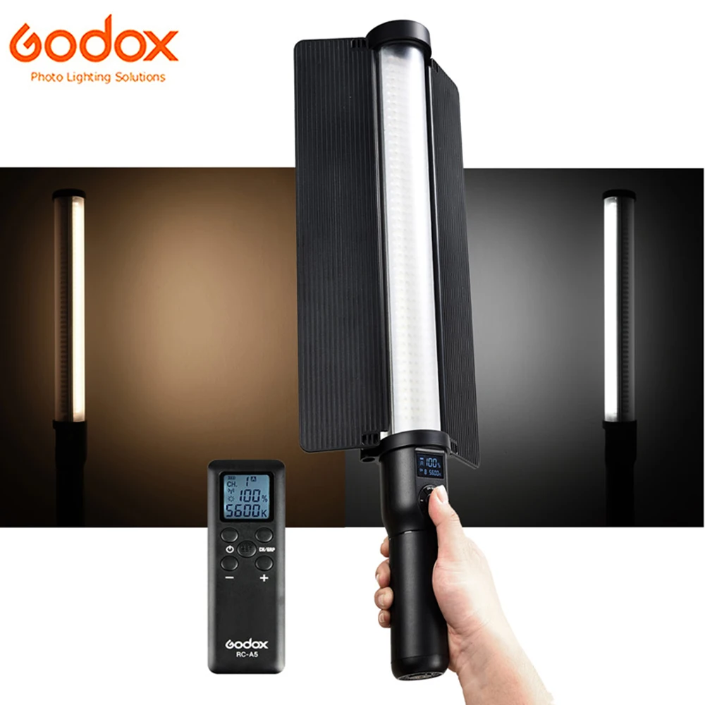 Godox LC500 Bi-color Handle Li-ion LED Light Stick 3300K-5600K CRI 95+ Built-in Lithiunm Battery & Remote Control Fill Lighting