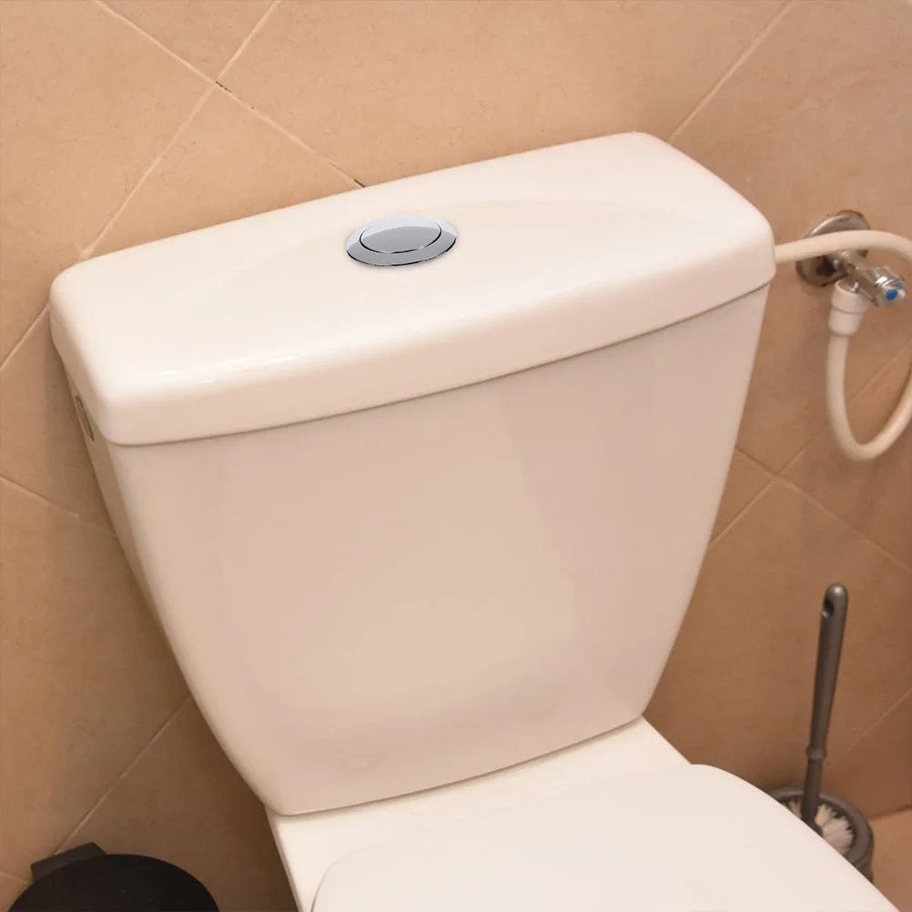 2 Pcs Toilet Button Mechanism Closestool Tank Round Switch Accessories Water Abs Cistern Bathroom