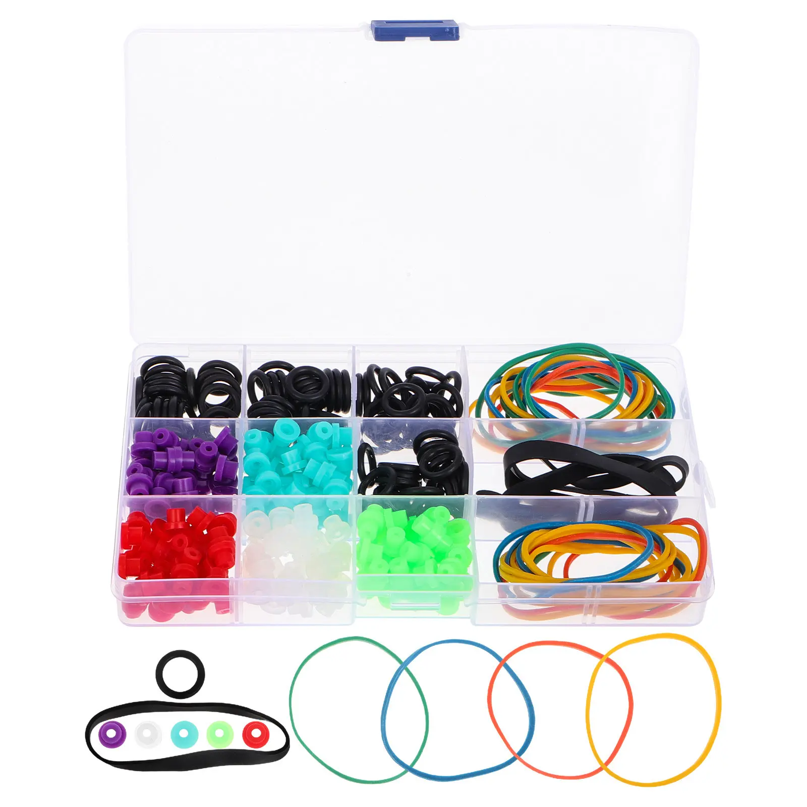 Tattoo Machine Accessories Kit Silicone Sealing Rings Rubber Bands Pin Cushions Shock Absorbing Set for Professional Artists