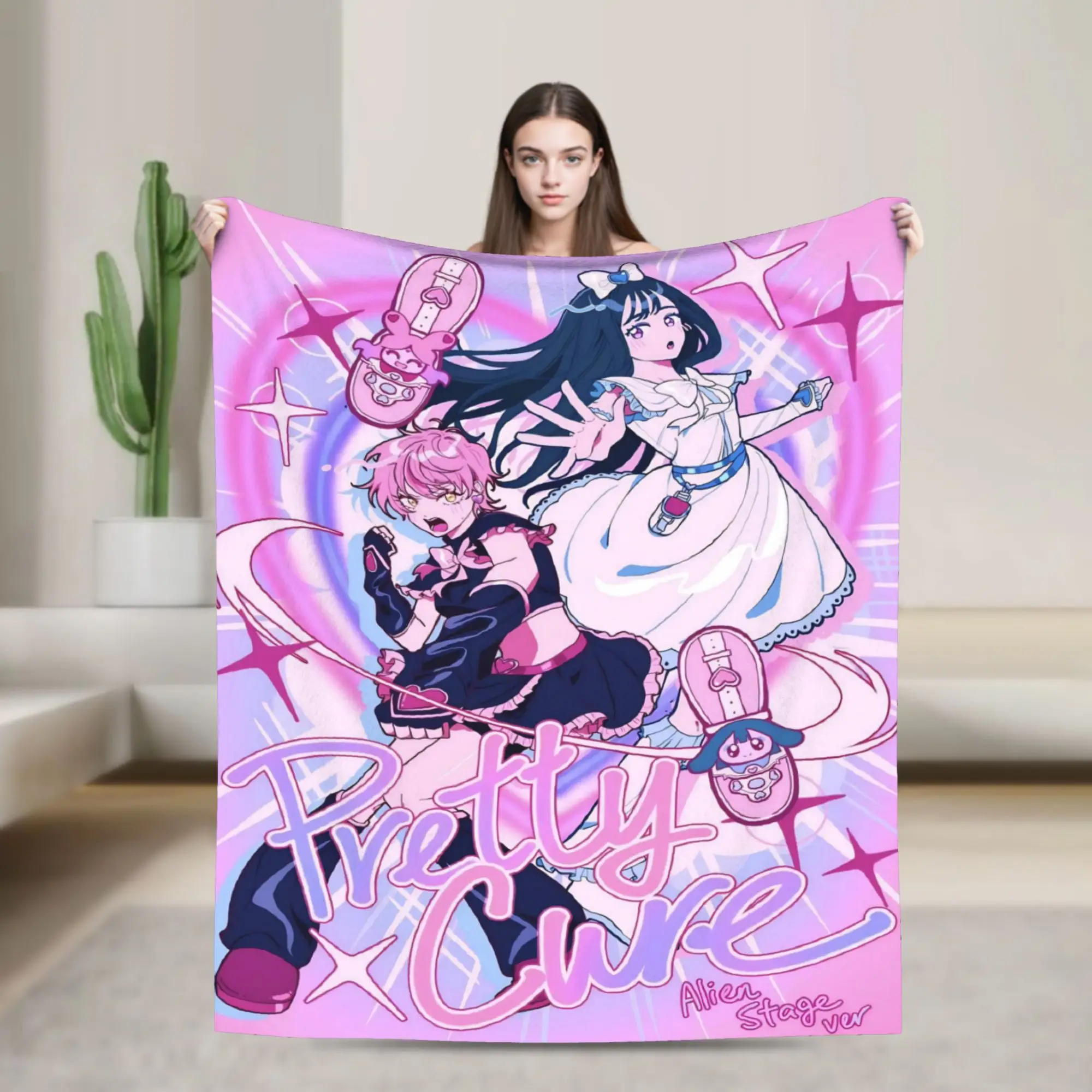 New Arrival ALNST Alien Stage Mizi sua Blanket Lightweight Thin Flannel  Cozy Throw Blankets Machine Washable