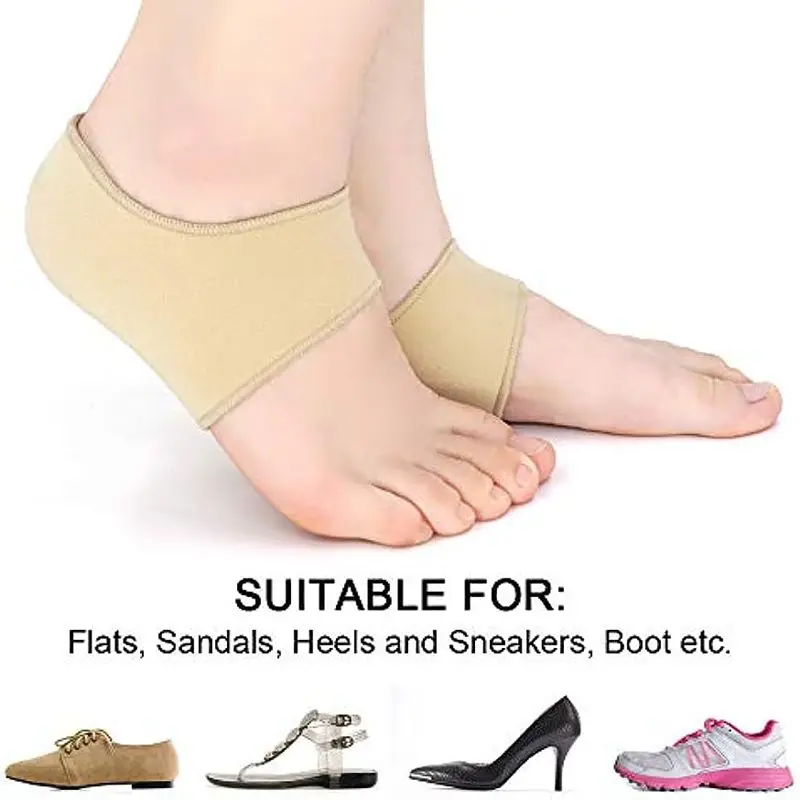 Repair Cushion Heel Cover Protectors Cracked Sleeve Heel Pads Cups Relieve Pain for Plantar Fasciitis Heel Spur Foot Care Skin