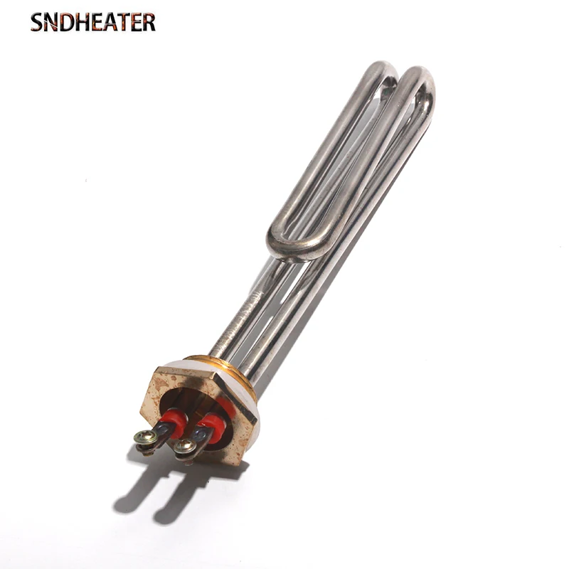 SNDHEATER Water Heater Element With/Without Probe Hole BSP DN25/1 inch 32mm Threaded 220V 1KW/2KW/3KW/4KW/6KW 304SS Tube