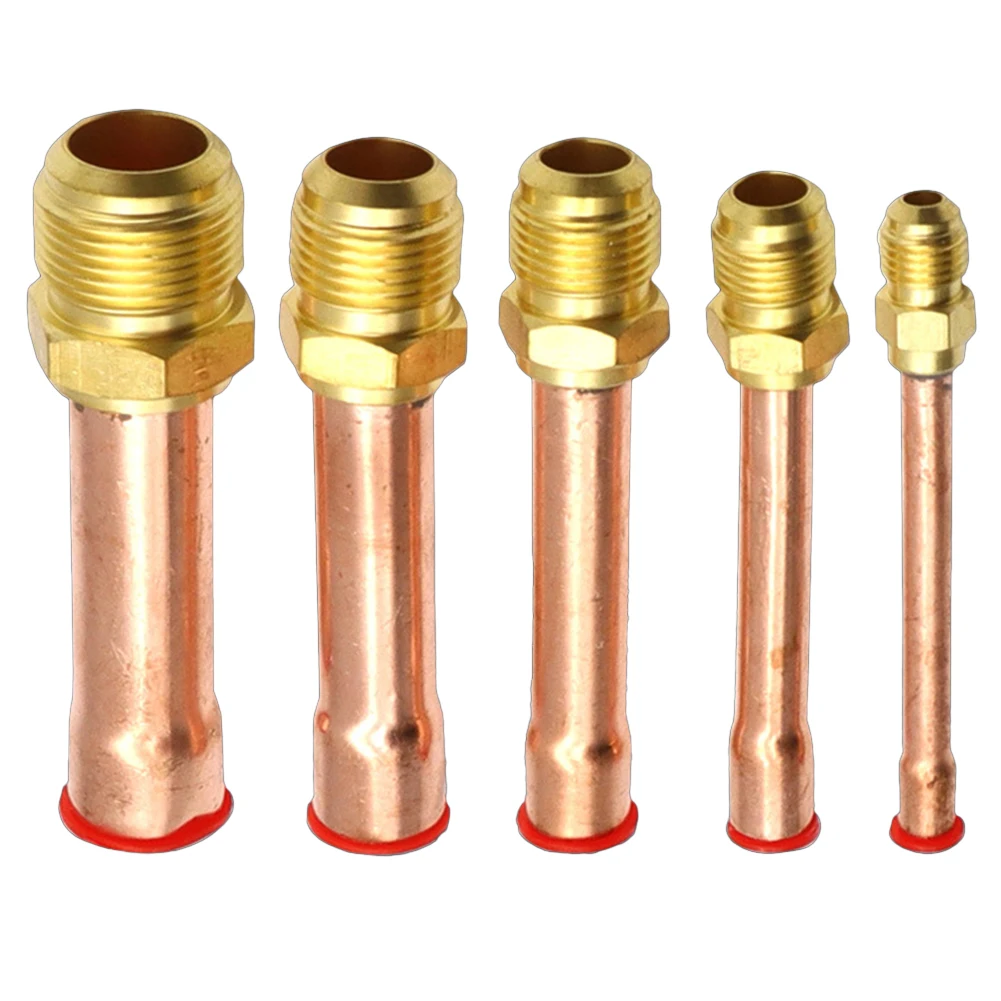 1pc Brass Pipe Fitting Connector For Air Conditioner 45 Degree Copper Tube Brass Pipe Fittings Connector Adapeter Power Tools