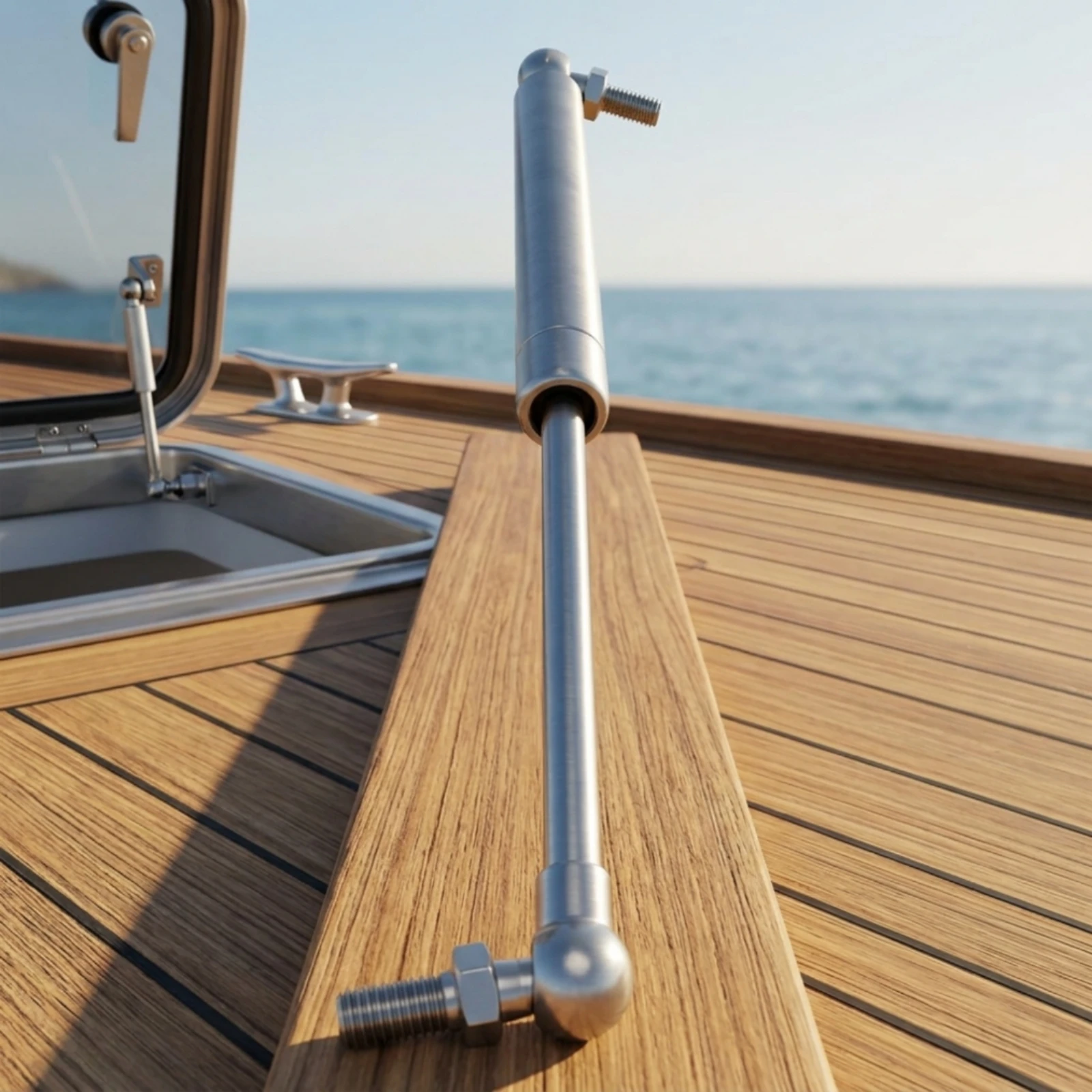 Hydraulic Support Rod Stainless Steel Marine Hatch Strut Lift Support with Ball Joints Heavy Duty Hardware Quick Installation