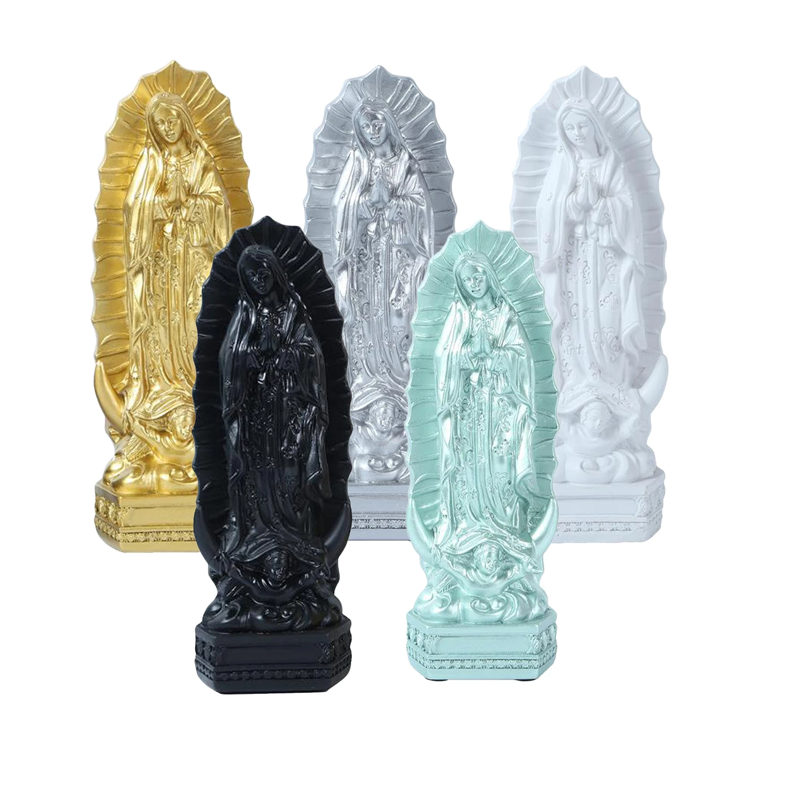 Religious Figurine Our Lady of Lourdes Decorative Statue Ornament Arts