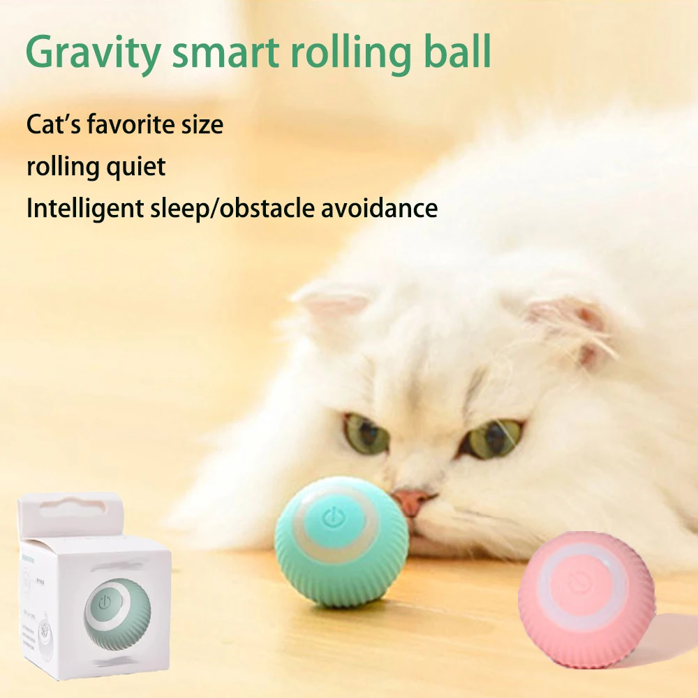 

Pet Smart ball teaser Toy Automatic Rolling Bouncing Ball for Teasing Dog Self Hi Kittens Jumping Ball Interactive Hunting Toys