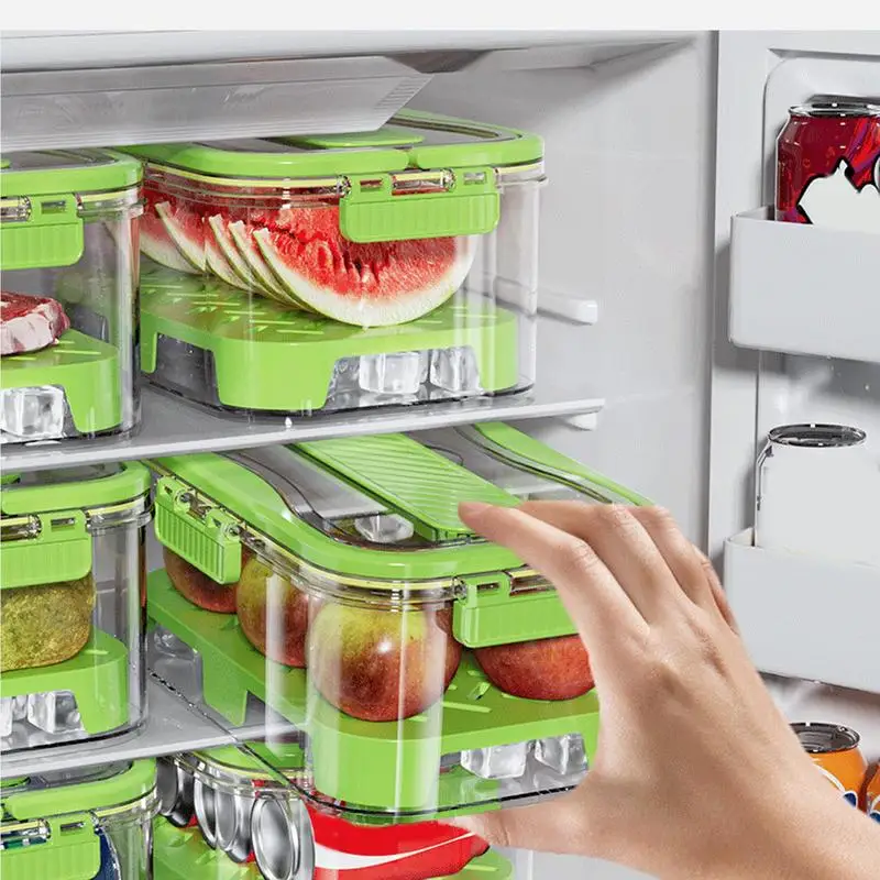 Refrigerator Food Storage Box Vegetables Fruit Fresh-keeping Box Superimposed Organizadore Storage Containers For Home Outdoor