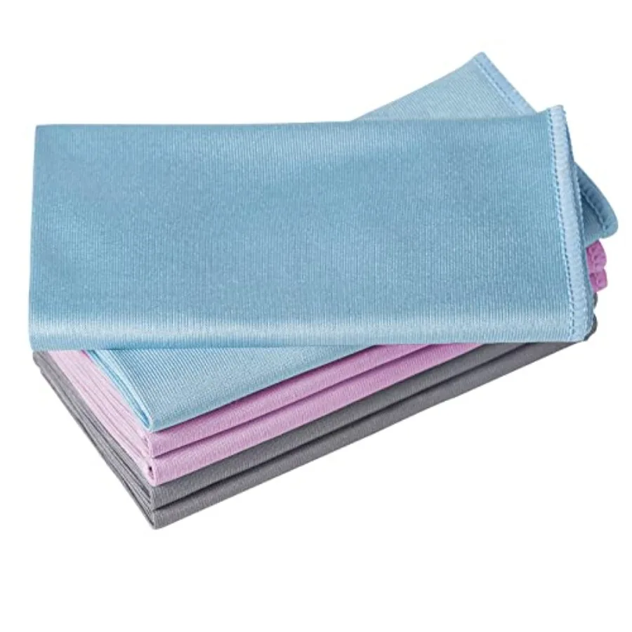 

6 Pack Microfiber Glass Cleaning Cloth, 16 Inch X 16 Inch, Lint Free Quickly Clean Window, Glasses, Windshields, Mirrors, and S