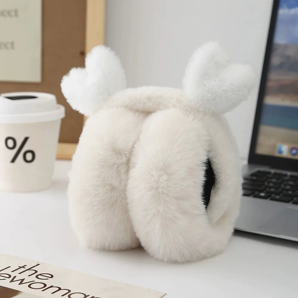 

Милые наушники с оленьими ушками, складные незамерзающие наушники, сохраняющие тепло, утолщенные грелки для ушей для женщин и девочек