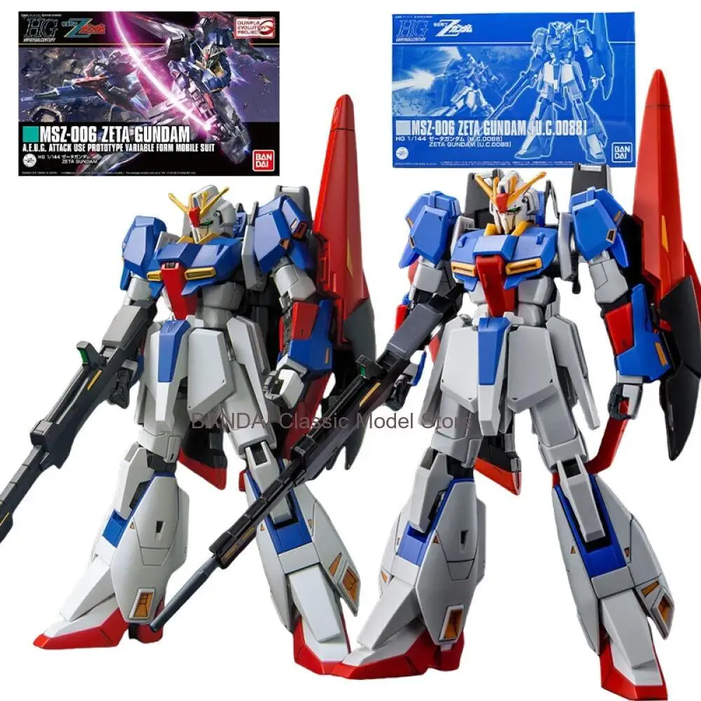 

Bandai Gundam Model Kit HG 1/144 MSZ-006 Zeta Gundam U.C.0088 Anime Figures Collection Gunpla Mobile Suit Toys for Boys Gifts