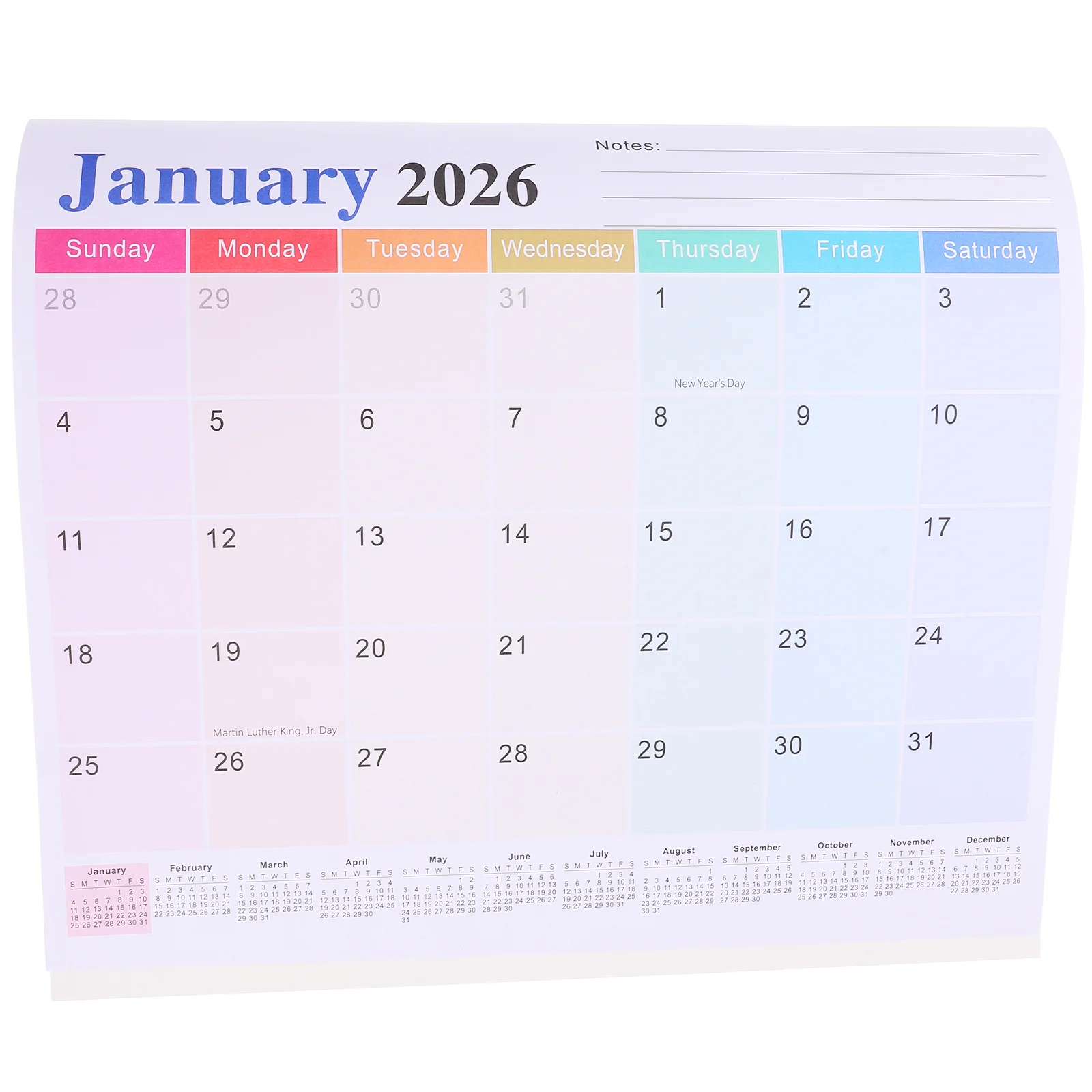 Paper Calendar for Fridge Refrigerator Planner Magnet Kitchen Calendars Monthly
