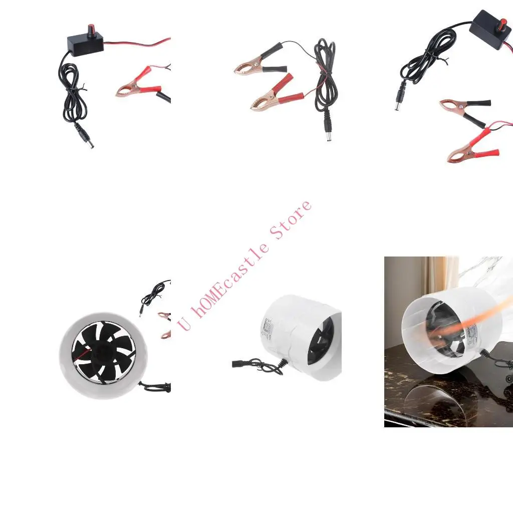 63HF Easy to Install High Speed 4000rpm 110mm Pipe Fan With 130cm Cable&Double Clip Connectors for Effective Air Circulation