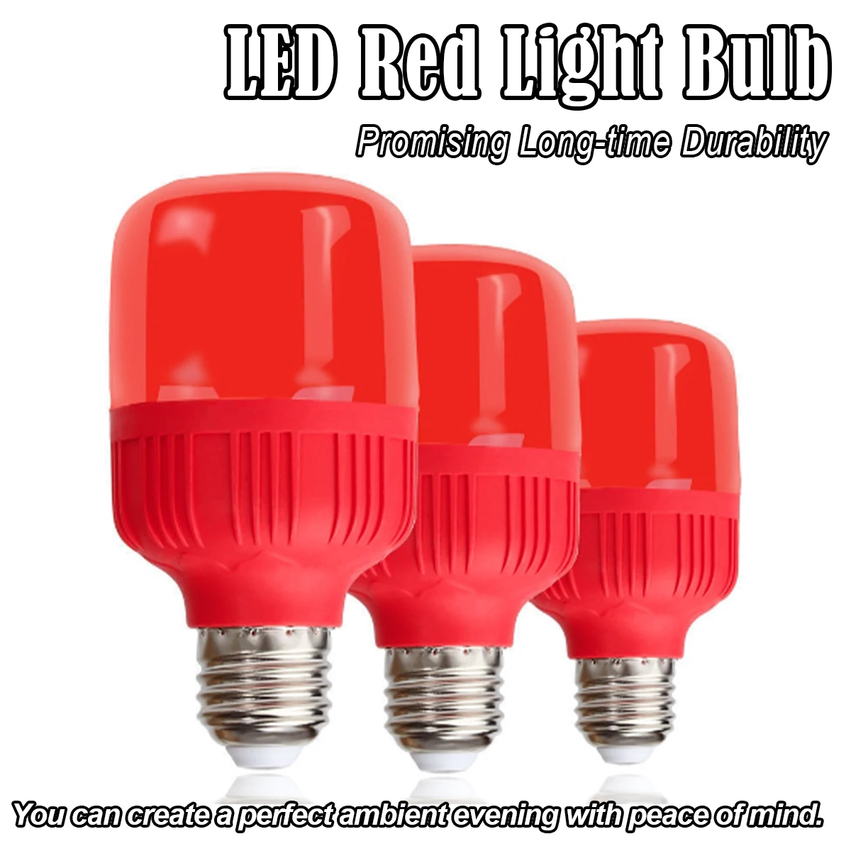 E27 Led Light Bulb Red Lantern Lamp 20w Bulbs Wedding Dc Power 220v Plastic Celebration Screw Wholesale Energy-saving Atmosphere