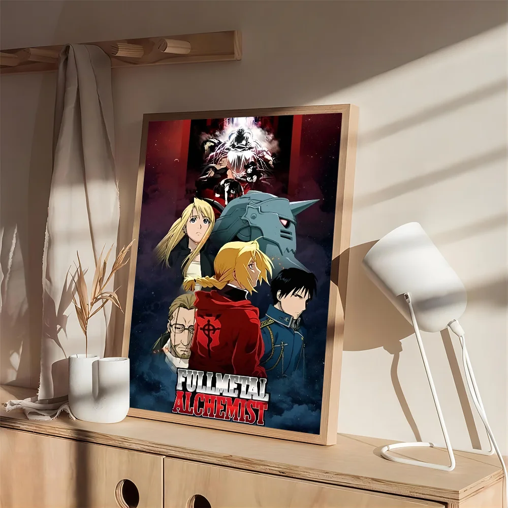 Fullmetal Alchemist Anime Posters Sticky HD Quality Wall Art Retro Posters for Home Kawaii Room Decor