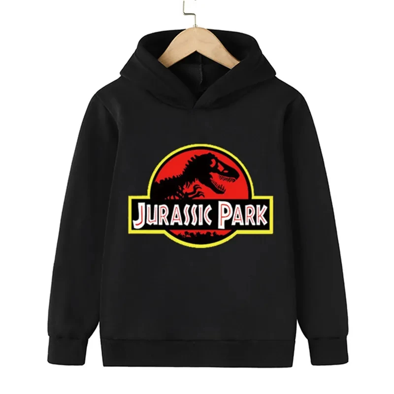 2-13 Years Old Kids Dinosaurs Hoodie Children\'s Spring Autumn Long Sleeve Sweatshirts Jurassic World 3 Fashion Casual Hooded Top