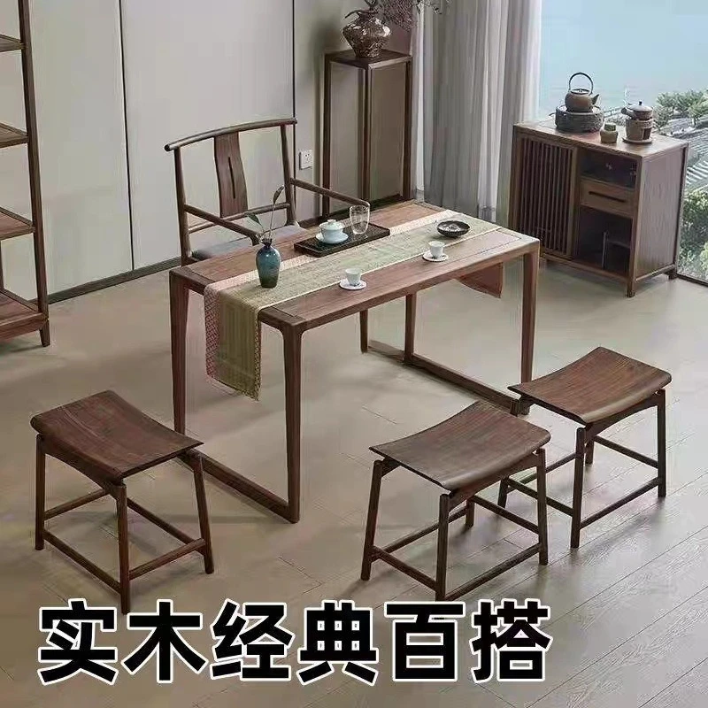 

Saddle stool Chinese solid wood home makeup living room shoe change catering simple stool