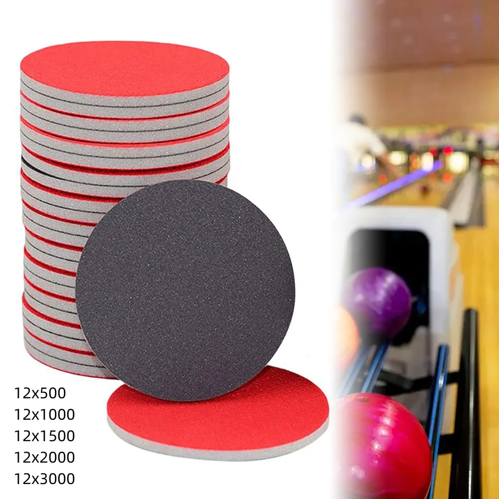 12PCS Bowling Pad Ball Polishing Cleaner Car Sanding Accessories Cleaning Foam Kit Car Sponge Sanding Paper Sponge Sander Block