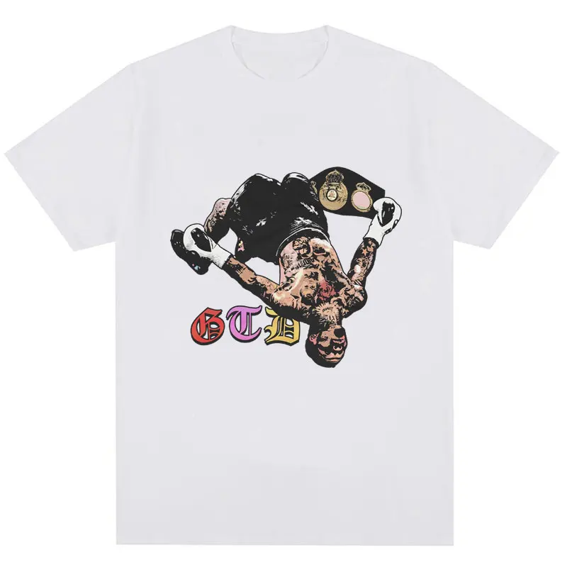 Tank Gervonta Davis Print Vintage T Shirt Men Women Boxing Oversized T Shirts 100% Cotton Classic Short Sleeve Streetwear Male