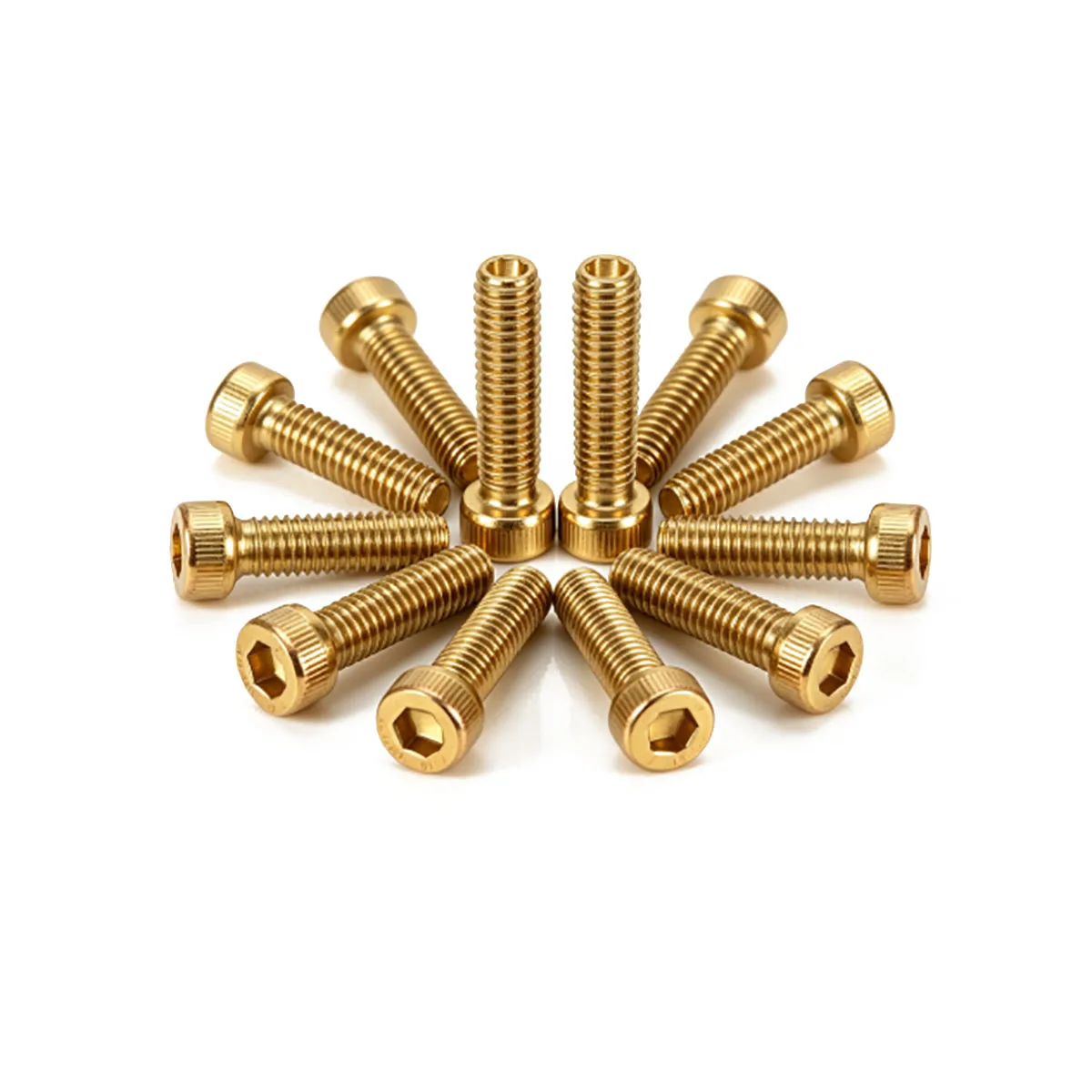 304 stainless steel titanium plated hexagonal cup-shaped bolt, corrosion-resistant high-strength M4 M5 M6 M8 M10 6