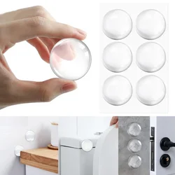 Butées de porte en silicone auto-adhésives rondes transparentes, protecteurs muraux anti-collision pour la maison, tampons anti-collision, meubles, coronavirus