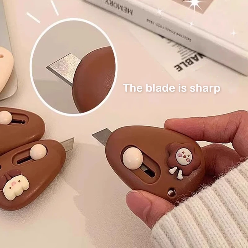 Cartoon Utility Knife Pocket Avocado Fruit Art Express Box Paper Cutter Craft Wrapping Tools Stationery