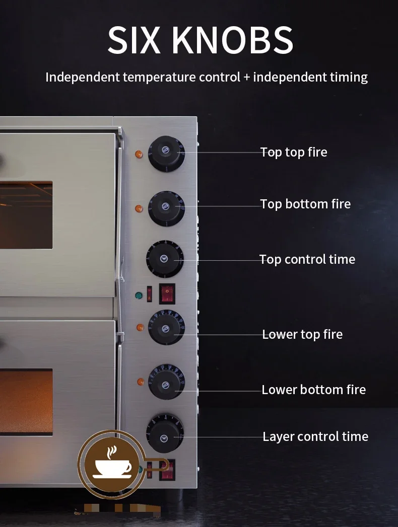 #ay Pizza Oven Bread Cake Baking Electric Commercial Oven Stainless Steel