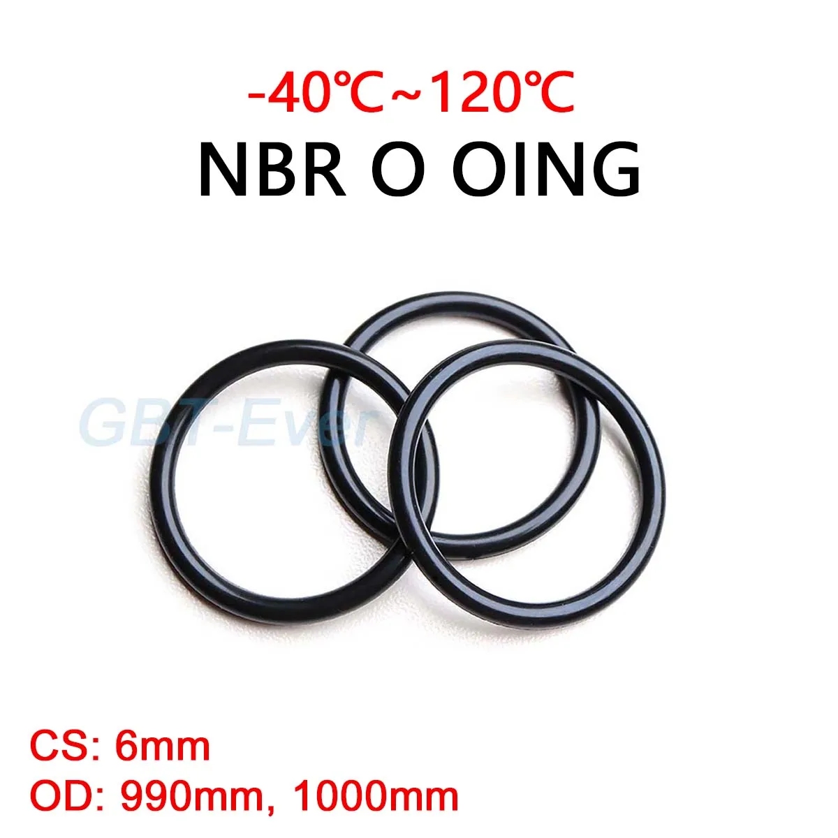 1Pcs NBR O Ring Gasket Thickness CS 6mm OD 990mm 1000mm Nitrile Butadiene Rubber Spacer Oil Resistance Washer Round Shape Black