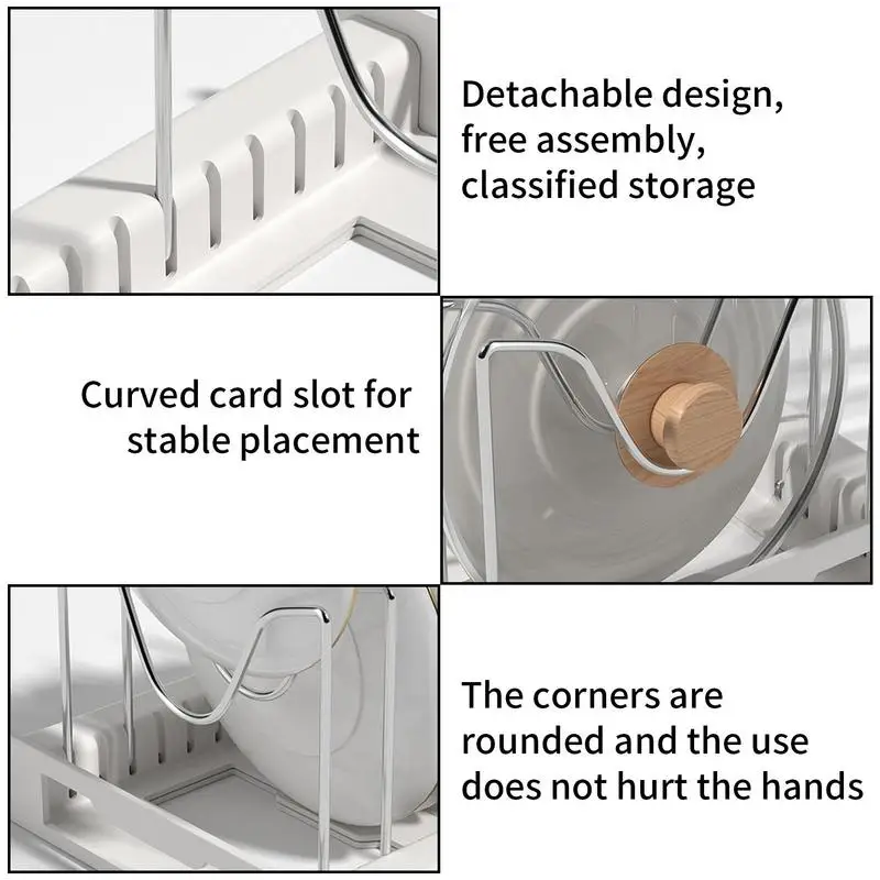 Pot Storage Rack for Baking, Expansível Pan Shelf Organizer, Bronze Panelas Organizador, 7 Compartimento Ajustável