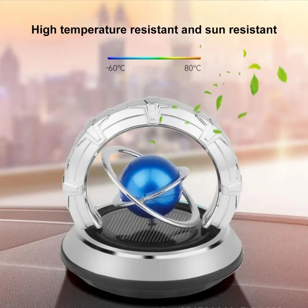 

Portable Kinetic Mini Heater Fragrance Diffuser Solar Powered Kinetic Molecular Heater Car Air Aromatherapy Double Ring Rotating