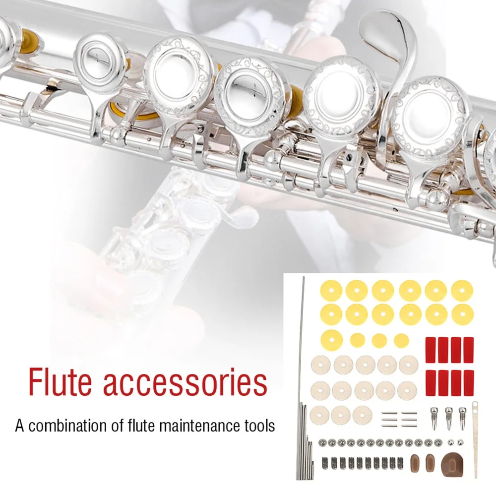 83PCS ​DIY Repair​ Flute Maintenance Kit​ Flute Care Kit​ ​Maintenance Accessories ​Flute Cleaning Kit​ ​Includes Flute Plugs​