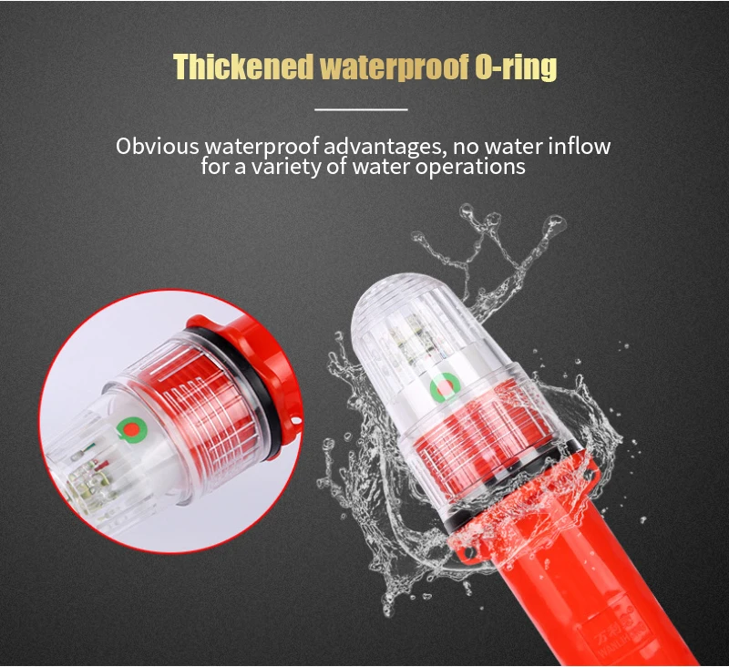 Fishing Net Mark Light Underwater LED Light-controlled Fishery Signal Light Fishing Net Mark Light Marine Flash Warning