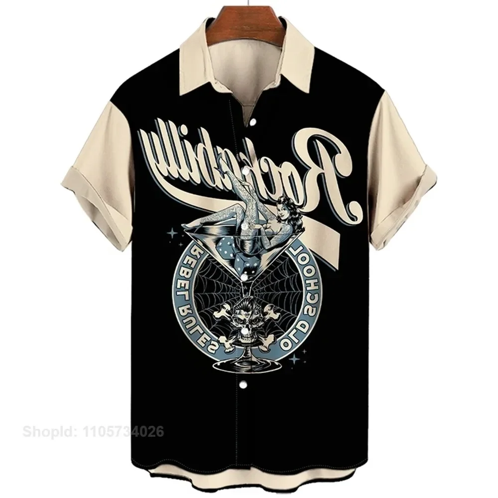 Hawaiian Vacation Men Shirt 3D Printed Man Women Casual Fashion Short Sleeves Shirts Lapel Button Tops Oversized UnisTee