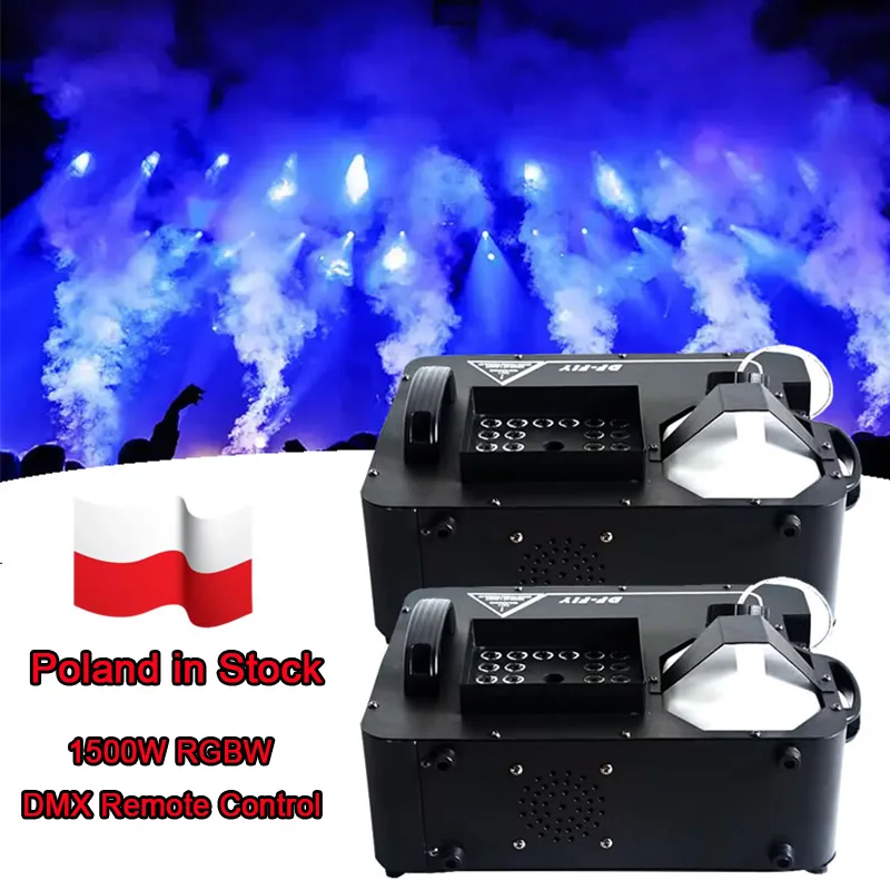 

1500W Vertical LED Fog Machine Smoke Air Column Haze Machines DMX Remote Control RGBW for DJ Disco Party Stage Audience Concert