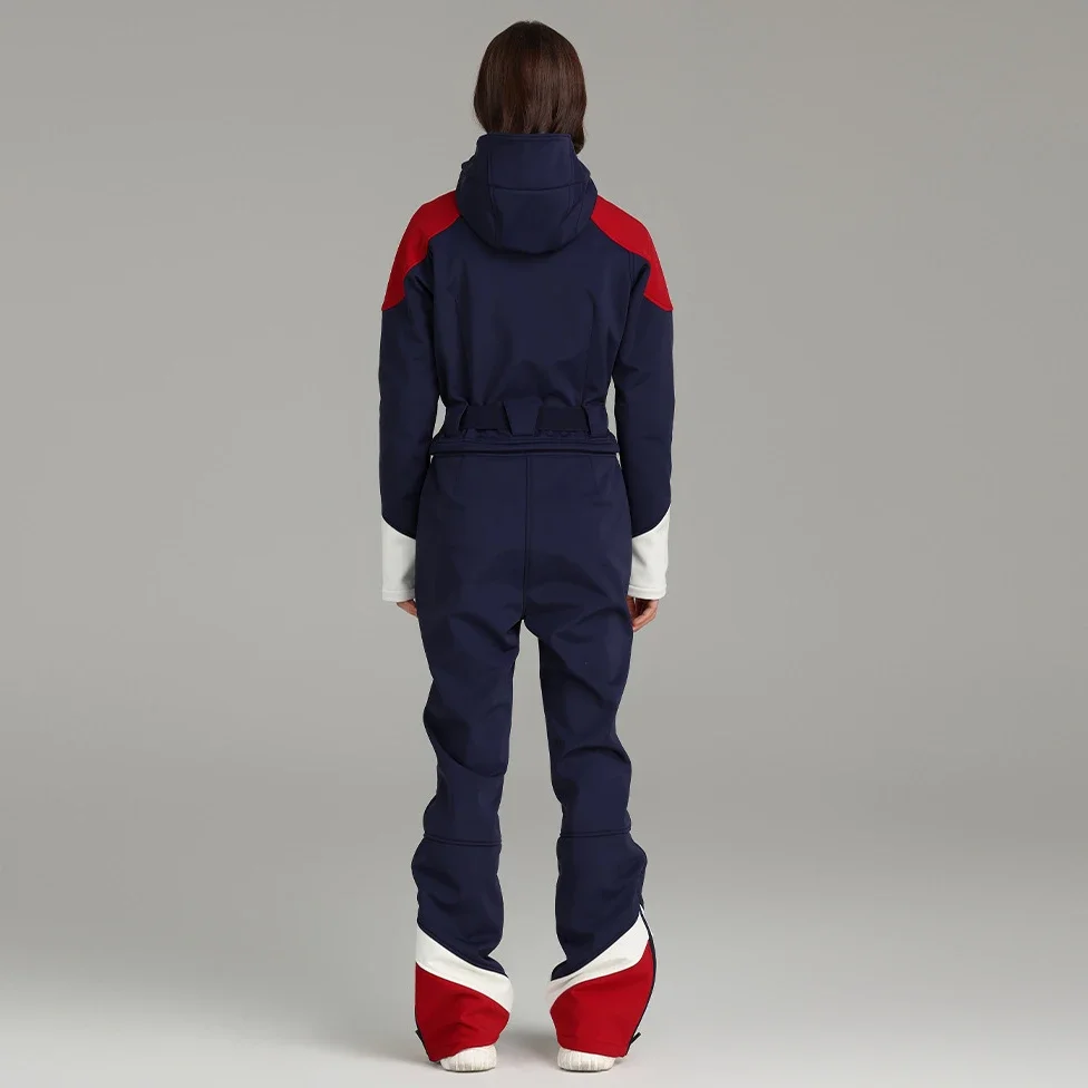 Traje de esquí de una pieza para mujer, traje de Snowboard para deportes al aire libre, mono grueso y cálido, conjunto de esquí a prueba de viento e impermeable, nuevo, Invierno