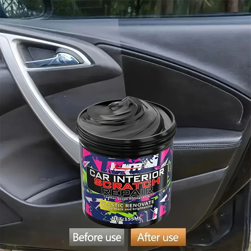 แว็กซ์ฟื้นฟูพลาสติกภายในรถยนต์ KJM สีดำเงา ให้ความเงางามยาวนาน ปกป้องและเพิ่มความเงางามให้พลาสติกทั้งภายในและภายนอกรถยนต์