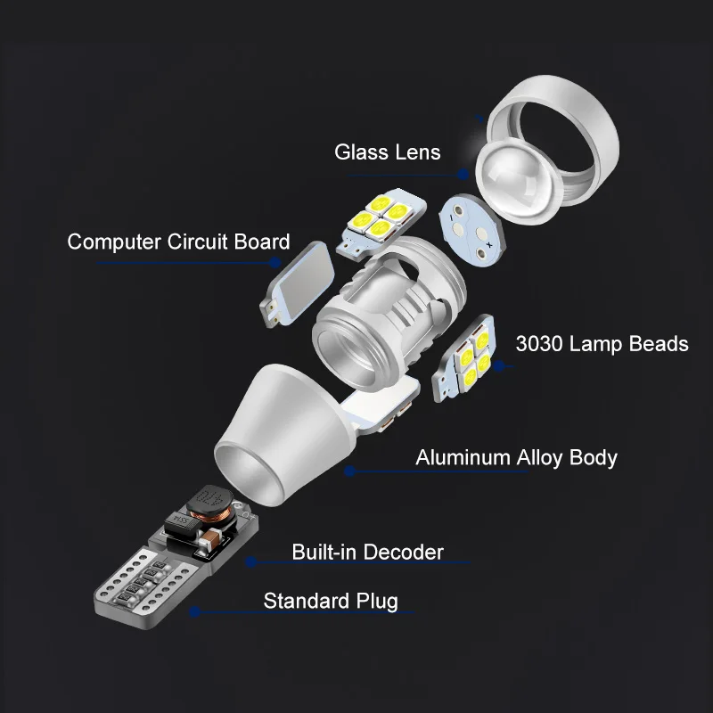 Canbus Car Led Bulbs For Citroen C5 Aircross 2019 2020 2021 2022 2023 2024 Rear Turn Signal Backup Reversing License Plate Light